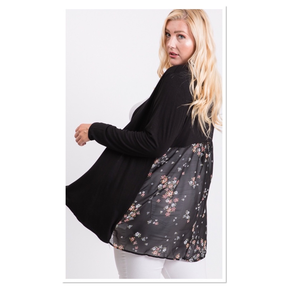 Sheer Floral Cardigan